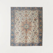 Blauer Rost Orange Wandteppich (Vorderseite)