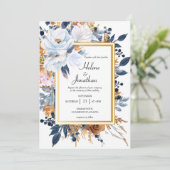 Blauer Rost Terracotta Rodelbahn Einladung (Stehend Vorderseite)