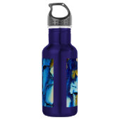 Blauer Rost und goldene Chipping-Farbe Edelstahlflasche (Rückseite)