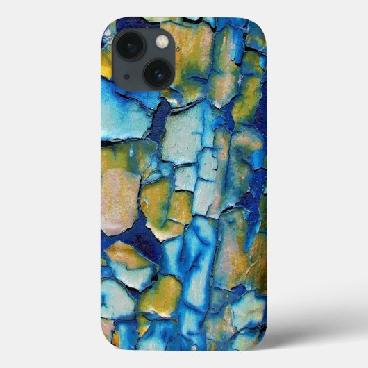 Blauer Rost und goldene Chipping Paint iPad Case (Rückseite)