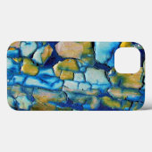 Blauer Rost und goldene Chipping Paint iPad Case (Rückseite (Horizontal))
