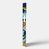 Blauer Rost und goldene Chipping Paint iPad Case (Rückseite / Rechts)