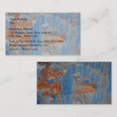 Blauer Rostmetall Visitenkarte (Vorne/Hinten)