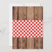 Blauer Roter Bun in der Party Einladung des Ofens (Rückseite)