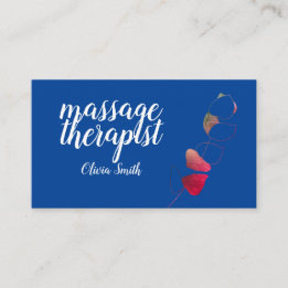 Blauer roter, eleganter Grün rustikal stilvolle Fe Visitenkarte