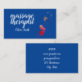 Blauer roter, eleganter Grün rustikal stilvolle Fe Visitenkarte (Vorne/Hinten)