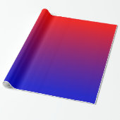Blauer roter Farbverlauf Geschenkpapier (Ungerollt)