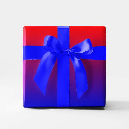 Blauer roter Farbverlauf Geschenkpapier