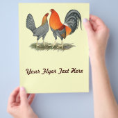 Blauer Roter Gamefowl Flyer (Hand)