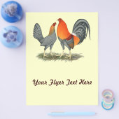 Blauer Roter Gamefowl Flyer (Einzeln)