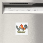 Blauer Roter Gamefowl Magnet (In Situ (Geschirrspüler))