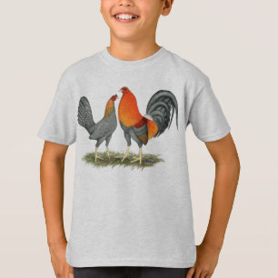 Blauer Roter Gamefowl T-Shirt