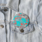 Blauer Roter Kunstgewerbe für romantische Blumenmu Button (Beispiel)