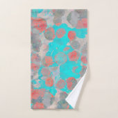 Blauer Roter Kunstgewerbe für romantische Blumenmu Handtuch (Handtuch)