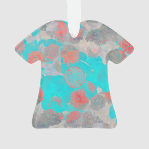 Blauer Roter Kunstgewerbe für romantische Blumenmu Ornament