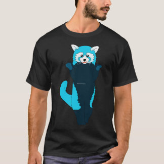 Blauer roter Panda 2 T-Shirt