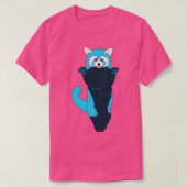 Blauer roter Panda 2 T-Shirt (Design vorne)