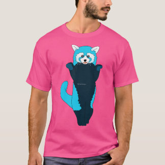 Blauer roter Panda 2 T-Shirt