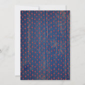 Blauer Roter Rustikaler Brautdusche Einladungen (Rückseite)