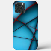 Blauer, roter Stielschnitt Case-Mate iPhone Hülle (Rückseite)