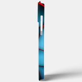 Blauer, roter Stielschnitt Case-Mate iPhone Hülle (Rückseite / Links)