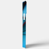 Blauer, roter Stielschnitt Case-Mate iPhone Hülle (Rückseite / Rechts)