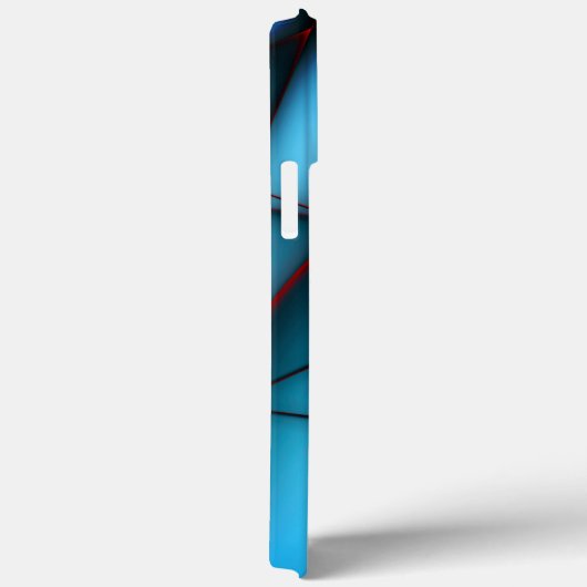 Blauer, roter Stielschnitt Case-Mate iPhone Hülle (Rückseite / Rechts)