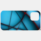 Blauer, roter Stielschnitt Case-Mate iPhone Hülle (Rückseite (Horizontal))