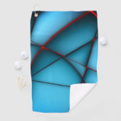 Blauer, roter Stielschnitt Golfhandtuch (Insitu)