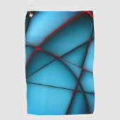 Blauer, roter Stielschnitt Golfhandtuch (Vorderseite)