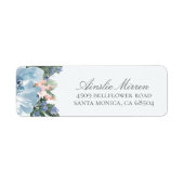 Blauer Rücksendeadressen-Aufkleber (Vorne)