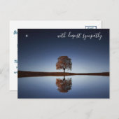 Blauer, ruhiger Wasserbaum des Lebens Tieftes Beil Postkarte (Vorne/Hinten)