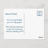 Blauer, ruhiger Wasserbaum des Lebens Tieftes Beil Postkarte (Rückseite)