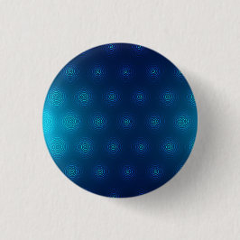 Blauer runder Knopf mit konzentrischen Kreismuster Button