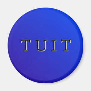 Blauer runder Tuit Magnet
