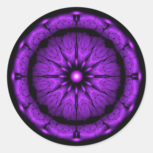 Blauer Rundschmuck Runder Aufkleber (Vorderseite)