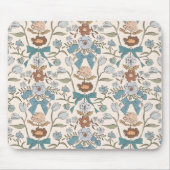 Blauer Rustikaler Bogen und Blüten Mousepad (Vorne)