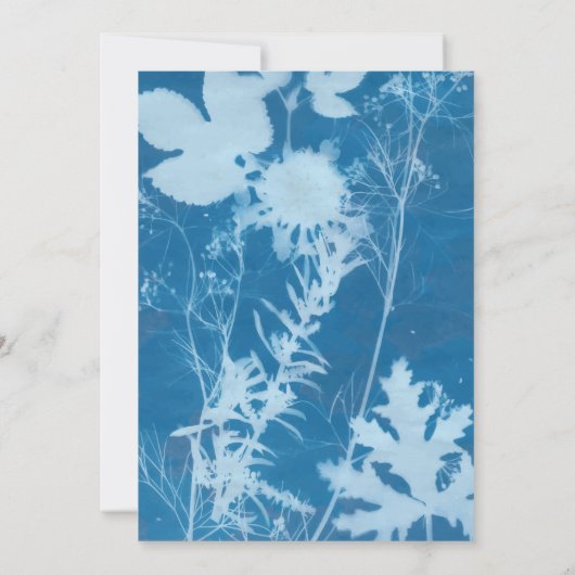 Blauer Rustikaler Herbstleber, Fall Einladung (Rückseite)