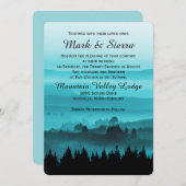 Blauer Rustikaler Hochzeitsauftakt Einladung (Vorne/Hinten)