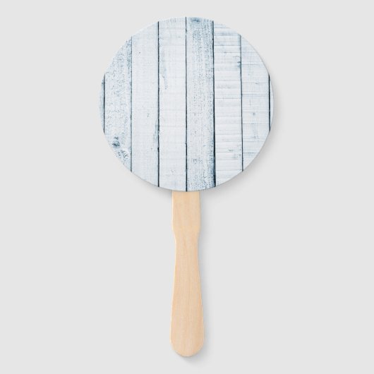 Blauer Rustikaler Monogramm-Gastgeschenk Hochzeit Fächer (Rückseite)