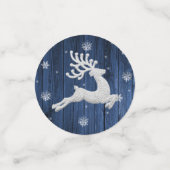 Blauer Rustikaler Weihnachtsmann Confetti Konfetti (Klein Vorderseite)