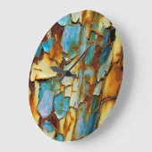Blauer Rusty Chipping Paint Wall Clock Große Wanduhr (Winkel)