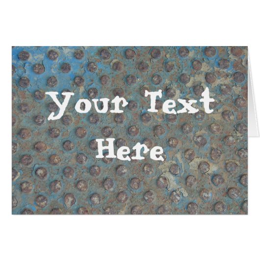 Blauer Rusty, der Türschwelle, Ihr Text hier (Vorderseite (Horizontal))