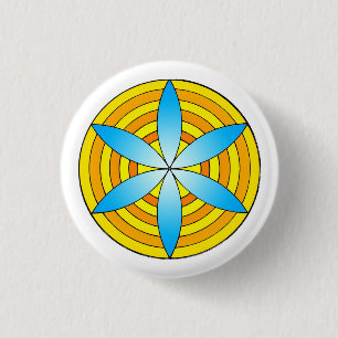 blauer Samen Button