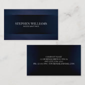 Blauer Samt Visitenkarte (Vorne/Hinten)