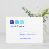 Blauer Sand Dollar Hochzeitseinladung Einladung (Stehend Vorderseite)