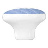 Blauer Sand Ripples Monogramm-Keramik Pull Keramikknauf (Seitenansicht)