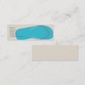 Blauer Sandal - Haut Mini Visitenkarte (Vorne/Hinten)