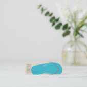 Blauer Sandal - Haut Mini Visitenkarte (Stehend Vorderseite)