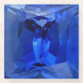 Blauer Saphir 1 Glasuntersetzer (Vorderseite)